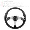 13.4in PU Car Racing Steering Wheel Sports Drifting Wheel Universal Modified Parts Black 34cm 13.4in
