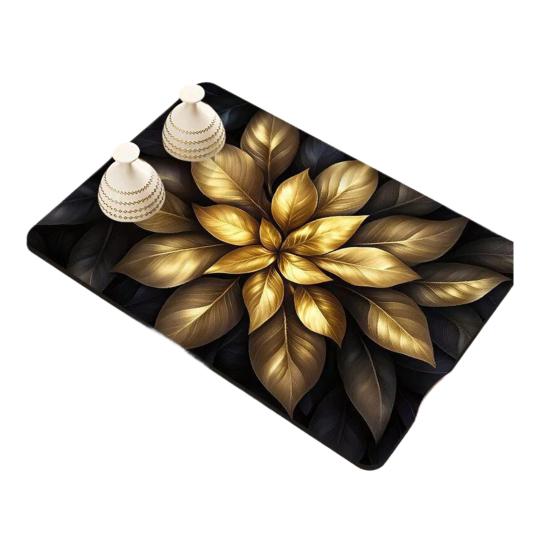 3D Flower Dish Mat Diatomaceous Earth Absorbent Dish Drying Mat Coaster Floral Placemat Insulation Mat for Kitchen Counter Dining Table