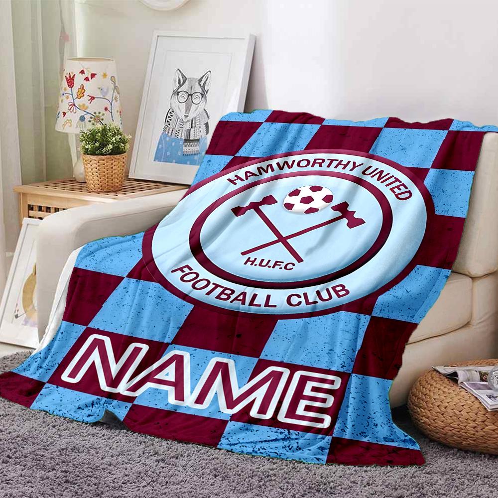 Custom Name Bayern Munich Crest Blanket for Couch & Bed, Plush Cozy Fuzzy Blanket Super Soft & Warm Blankets for Fall and Winter. 0908224