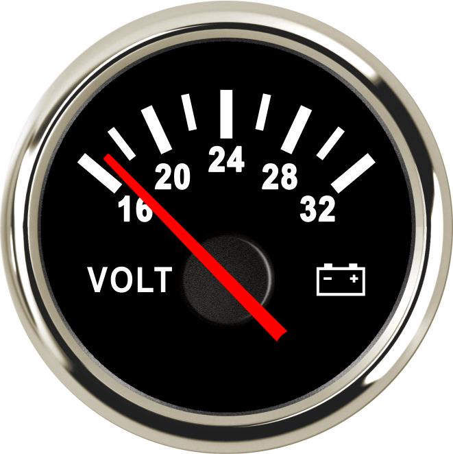 2'' 52mm Pointer VOLT Voltage Meter Voltmeter with Red LED Backlight 8-16V 16-32V Auto Car Gauge for Caravan Boat Marine