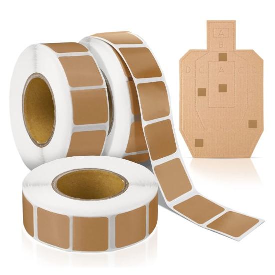 3 Rolls Easy To Use Target Pasters Portable Self Adhesive Target Stickers Kraft Paper Target Training Labels