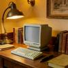 1/12 1/18 Scale Dollhouse Mini Retro Desktop Computer Model Miniature Home Scene Ornament Pretend Play Toy