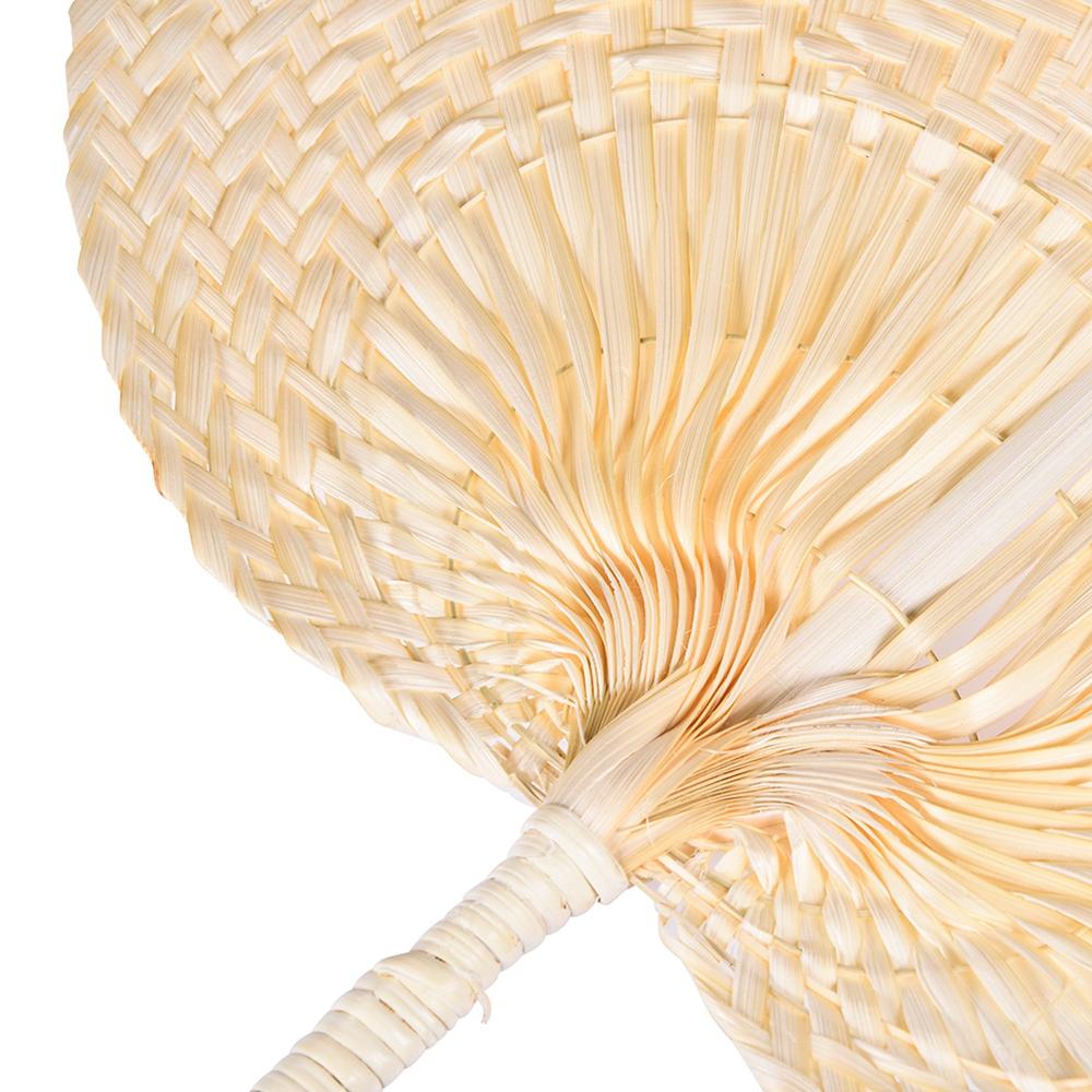 DIY Woven Handmade Rattan Decor Heart Shaped Home Decoration Hand Fans Bamboo Fan Woven Fan