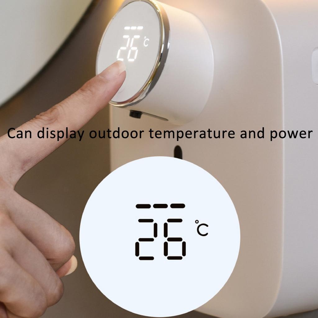 Automatic Foam Soap Dispenser with Temperature Digital Display Rechargeable Infrared Sensor Touchless Pump 3W