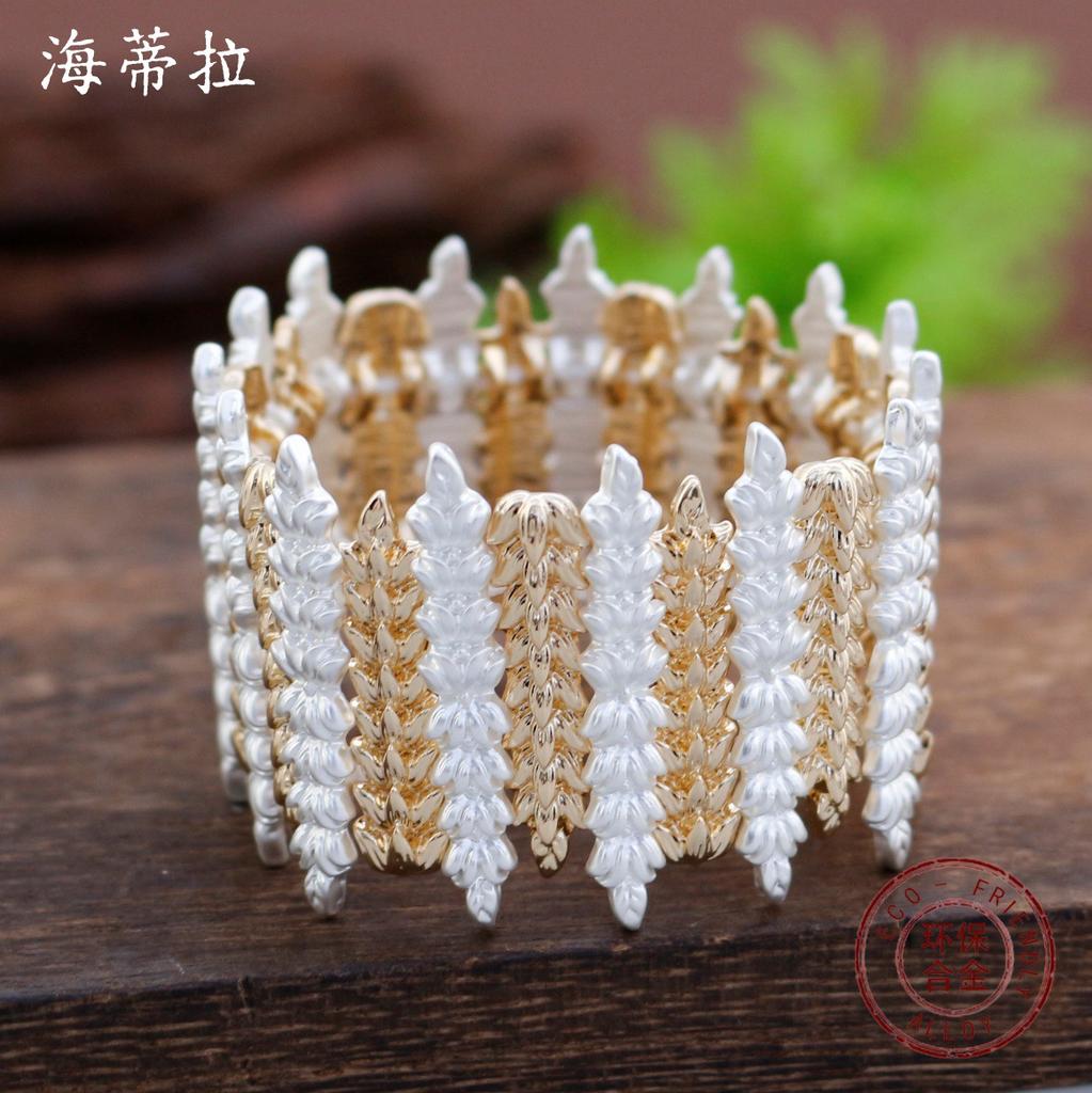 Übertriebenes geometrisches Linien-Elastikarmband Damen High Sense Unregelmäßiges Muster Geometrisches Armband