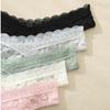 Sexy Lace Women Underwear Low-waisted Hollow Underwear Pure Cotton Women Briefs V-shaped Women Underwear High Elastic Breathable Antibacterial Fabric