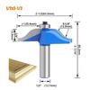 Thin Profile Wood Milling Bit Ideal For Door Panel Grooving And Ornamental Engraving On Hardwood Synthetic Materials