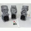 See Hear Speak No Evil Garden Easter Island Statues Creative Resin Sculpture Outdoor Decoration Home Vase Statue Decor Figurine