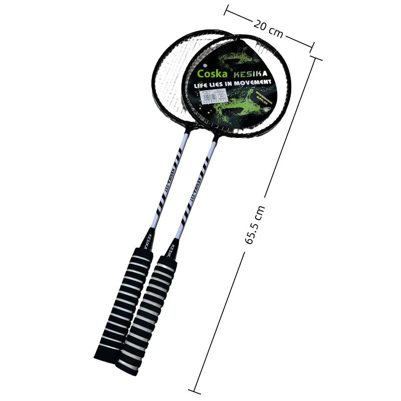 Professional Badminton Set 2Pcs Beginner Exercises Durable Alloy Badminton Racket Teenager Training