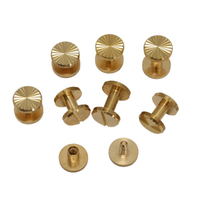 10pcs Solid Brass Binding Chicago Screws Belt Screw Nail Stud Rivets for Photo Album Leather Craft Belt Wallet Fasteners