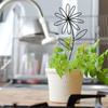 2 Stück blumenförmige Pflanzenrankgitter Innen Außen Topfpflanzen-Ornament Gartendekoration Blattförmige Halterung Kletterpflanzen-Stütze