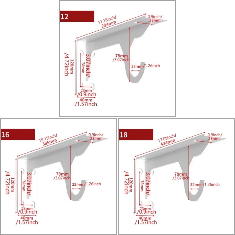 Cold Rolled Steel Wall Mounted Shelf Brackets Triangles Support for Kitchen Garage Storage 202Lb Capacity Designs
