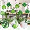 Shamrocks Clover Cutouts for Classroom Bulletin Board Decorations,Large St. Patrick's Day Shamrock Paper Cutouts for School Office Ireland Party