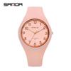 Sanda Beliebte Jugend Trendige Unisex Silikonuhr - Bonbonfarbe, Einfaches Design, Wasserdicht, Studentenfreundliche Armbanduhr