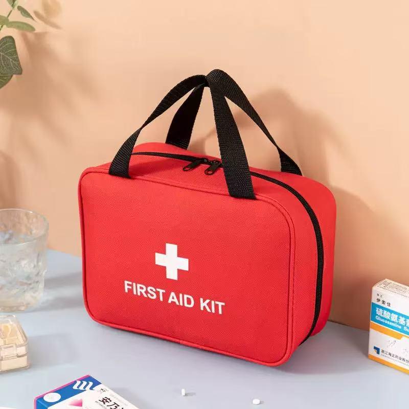 Thick Oxford Cloth Medical Emergency Bag - Compact First Aid and Medicine Storage with Zipper