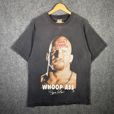 Vintage Stone Cold Austin Shirt Large Black 90s Faded Whoop Ass WWF Wrestling Unisex T-Shirt