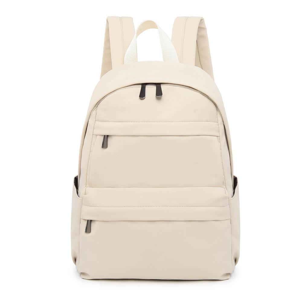 

Рюкзак женский дорожный рюкзак однотонный водонепроницаемый школьный рюкзак бежевый