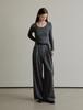 The Ello Tailored Two Tuck Wide Pants (Gray)
