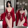 Sexy lingerie sexy onesie lace uniform seduction hollowed out passion nightgown set