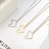 My Shape Africa Map Necklaces for Women Men Stainless Steel South African Map Pendant Chain Choker Hollow Map African Jewelry