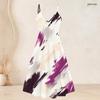 Women Plus Size Two Piece Set Marble Printed Short Sleeve Cardigan V Neck Strappy Flared Dress