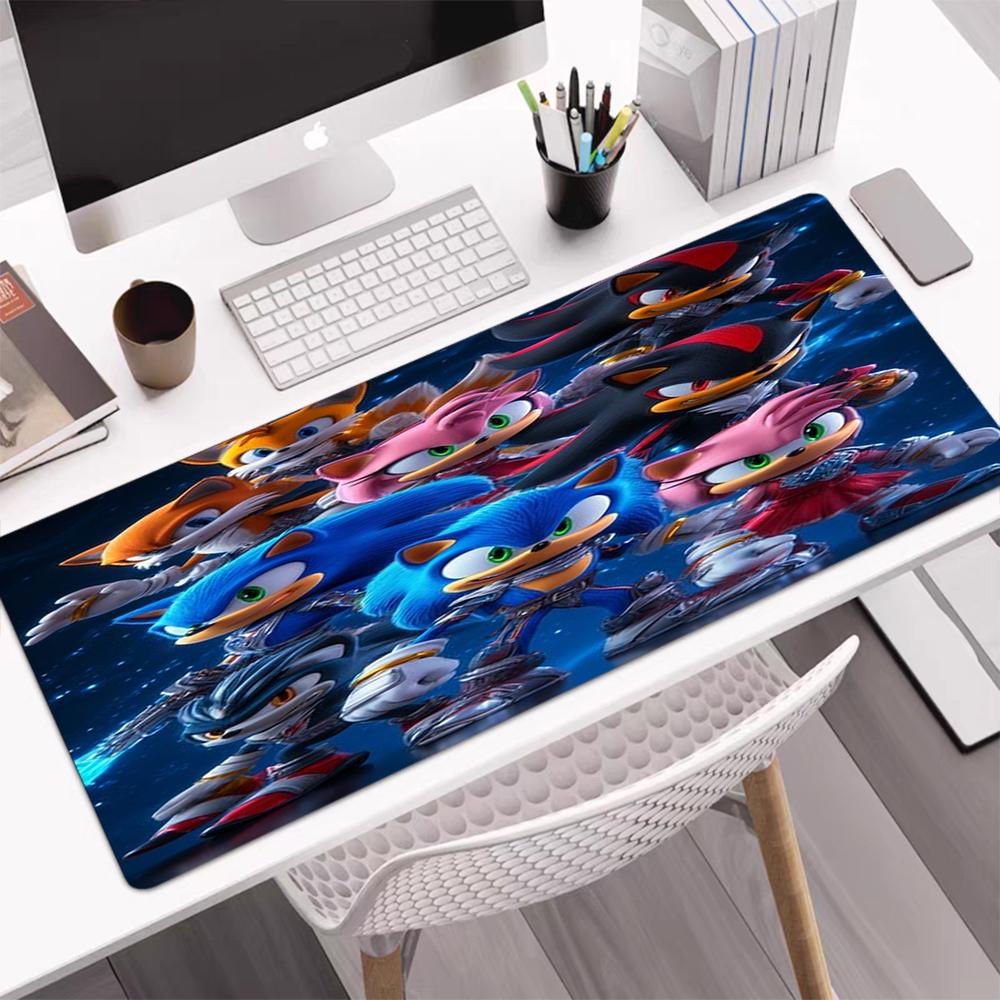 Sonic Theme Mouse Pad, Non Slip Rubber Base, Multifunctional Office & Home Decor, Perfect for Workspace Personalization.