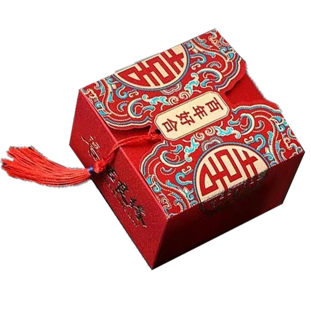 Chinese Style Candy Box Spacious Space Handheld Design Rugged Versatile Chinese Xi Candy Box for Wedding Celebration
