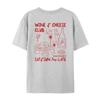 Retro Stijl Kaas En Wijn Club Grafische T-shirts Voor Unisex Schattig Grappig Voedsel Liefhebber Streetwear Mode Zomer T-shirt