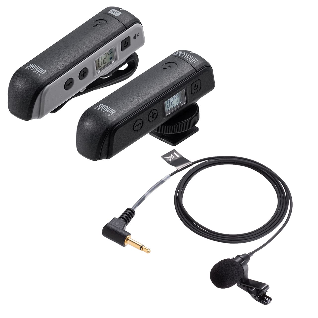 

Sanwa Direct Wireless Microphone + Transmitter with Pin Microphone [Compatible with Cameras, Smartphones, and PCs] Live StreamingPower Supply with