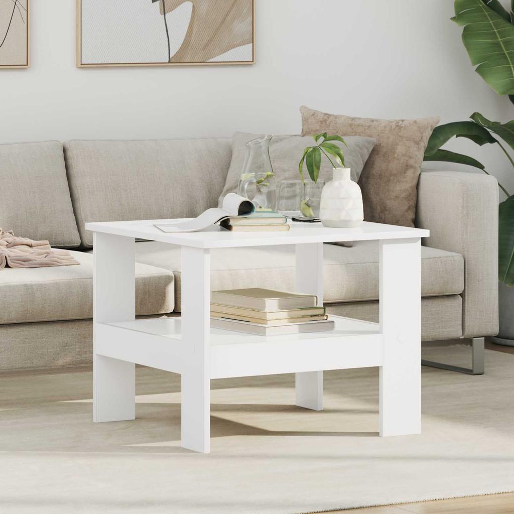 White Coffee Table 57 x 55 x 45 cm Engineered Wood