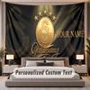 Benutzerdefinierter Namens-Text-Wandteppich Galatasaray FC Personalisierter Polyester-Wandteppich für Schlafzimmer und Zimmer