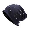 Fashion Women Stretch Headgear  Color Beading Pearl Head Scarf Wrap Hat Cap
