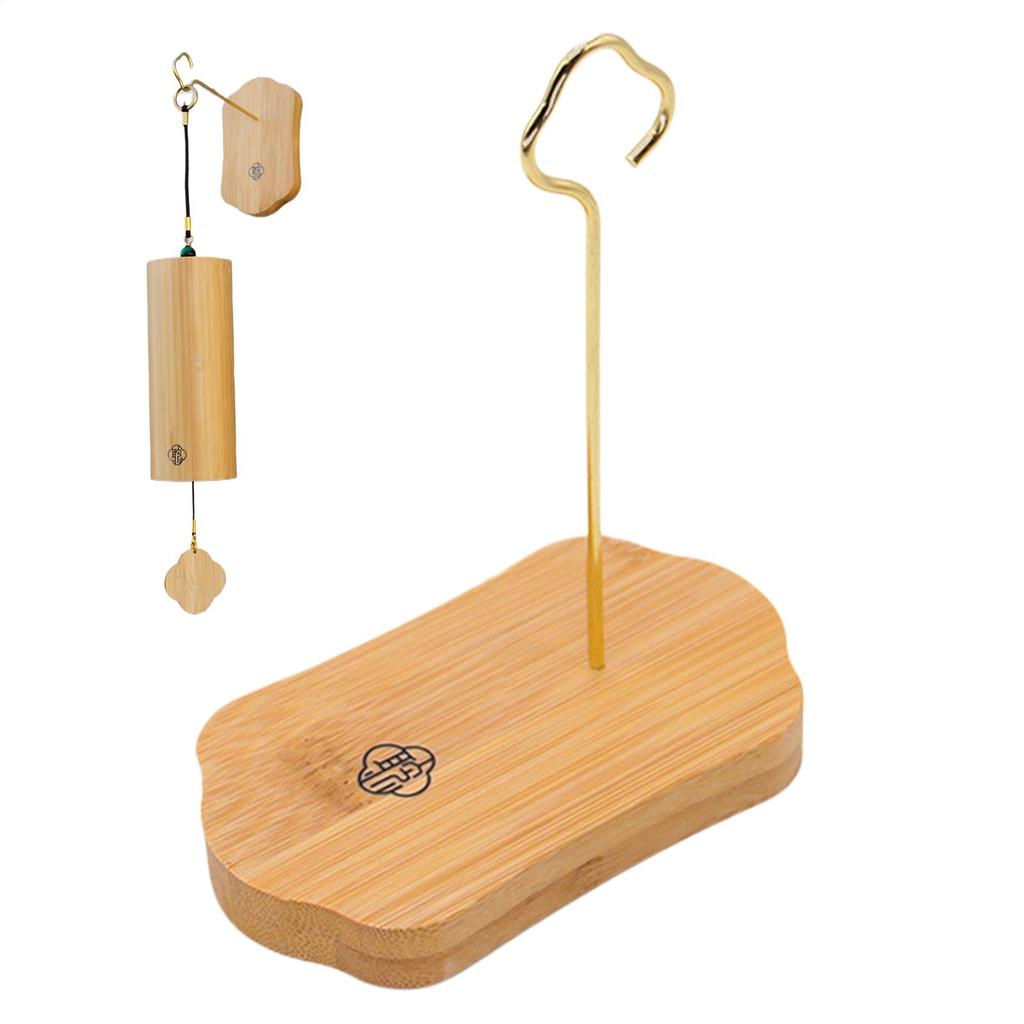 Wind Chime Hanger Wood Wind Chime Stand Plant Holder Hanger No-Drill Decorative Stand for Garden Balcony Fence Yard Backyard