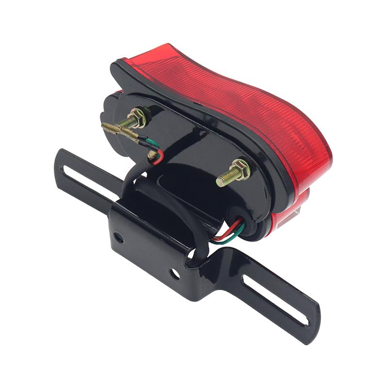 Universal Fun Motorrad Bremslicht Hinten Kennzeichen Rücklicht Retro Rot Rücklicht Rot LED Brems Zeichen
