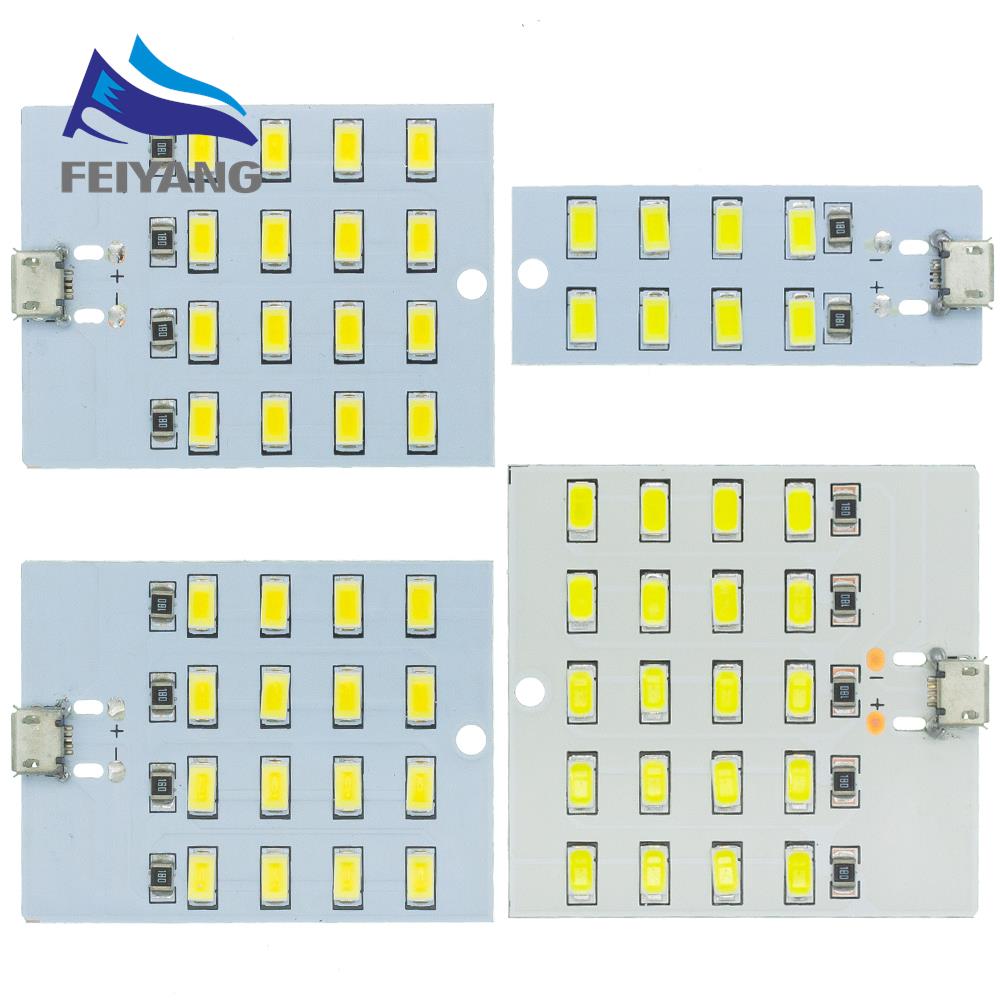 5730 Smd 5V 430mA~470mA White Mirco Usb 5730 LED Lighting Panel USB Mobile Light Emergency Light Night Light Electronic DIY