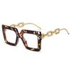 Twooo 3207 Übergroße quadratische Brille mit modischem Bügel Sonnenbrille Damen