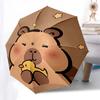 Reiseregenschirm mit Capybara-Motiv - 8 Rippen, Automatisches Öffnen und Schließen, Tragbares faltbares Design, Kompakter und stilvoller Schirm für unterwegs