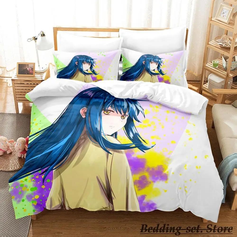 Mieruko chan Bedding Set Single Twin Full Queen King Size Bed Set Adult Kid Bedroom Duvetcover Sets Anime parure de lit Bed