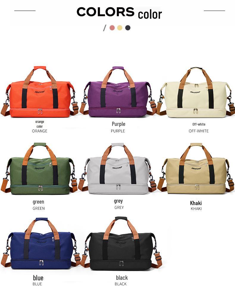 Lekka torba sportowa i podróżna w stylu koreańskim z separacją na mokre/suche