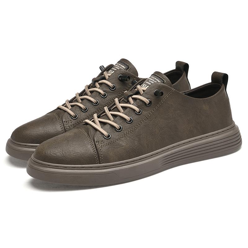 Men's Lace Up Oxford Shoes Outdoor Jogging Shoes Office Men's Dress Shoes Large SizeGenuine Leather Casual Shoes