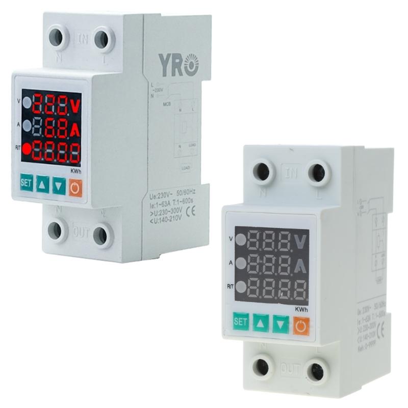 Upgraded Electricity Usage Monitor with Voltage Current Display Digital Power- Energy Tester Easy Wiring for Household