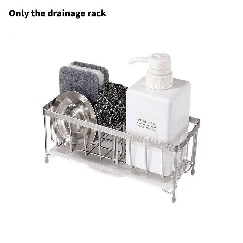 

Раковина Раковина Держатель для кухонной губки Нержавеющая сталь Органайзер для полки раковины Аккуратный белый