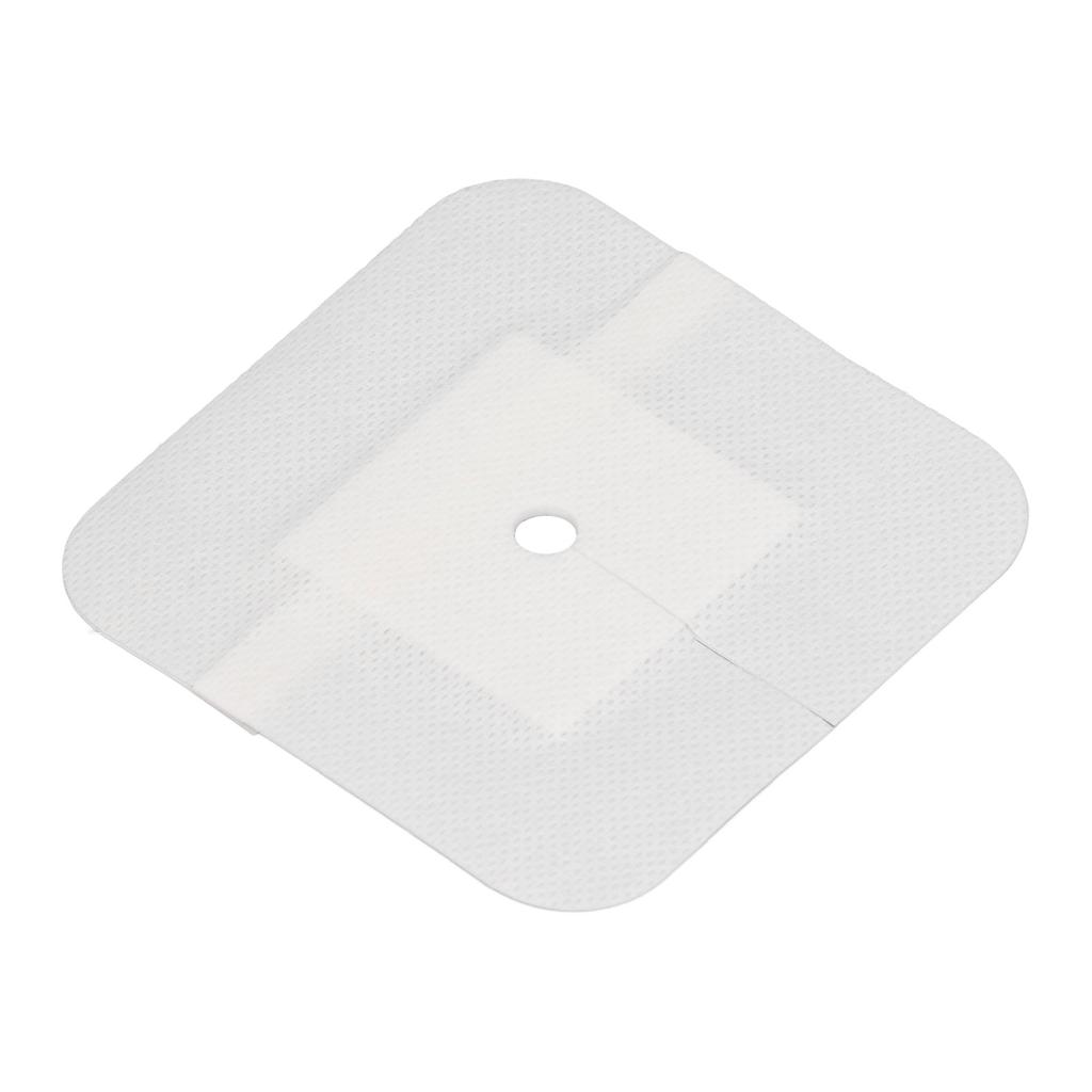 20 Sheets Split Drain Adhesive Bandage T Incision Non Woven Fabrics Feeding Tube Pad for Home and Hospital