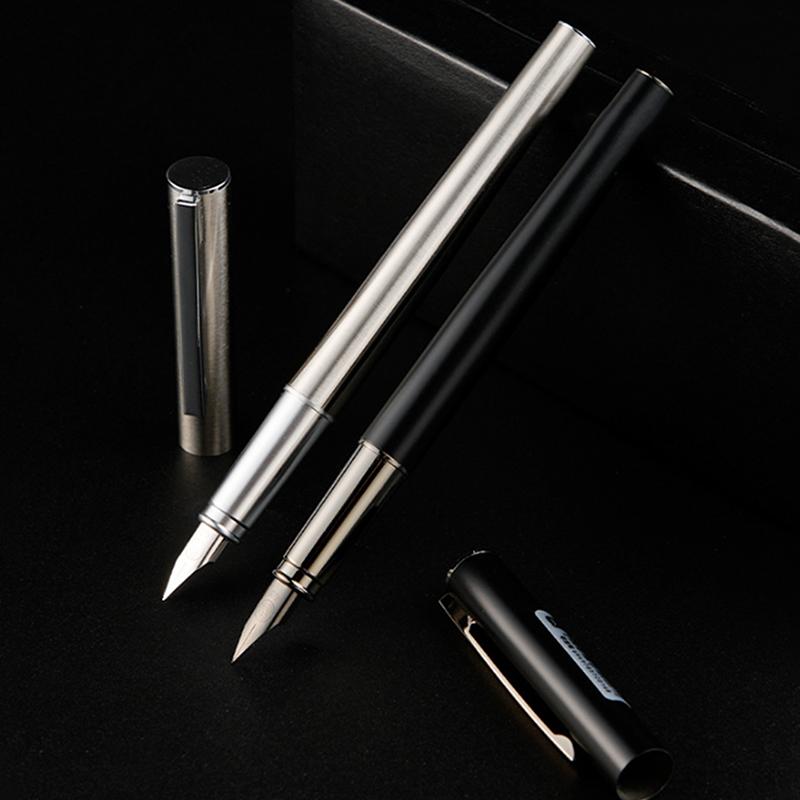 High Quality 0.38Mm Extra Fine Nib Fountain Pen Stainless Steel Extremely Business Office Supplies Gift