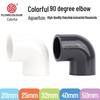 Colorful 90° Dark Gray & White Plastic Elbow Connector for Aquarium Fish Tank Water Supply Pipe Fittings