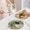 Round Storage Tray Home Living Room Coffee Table Tea Cup Storage Plate Acrylic Tray Aromatherapy Organizer Tray Home Decor