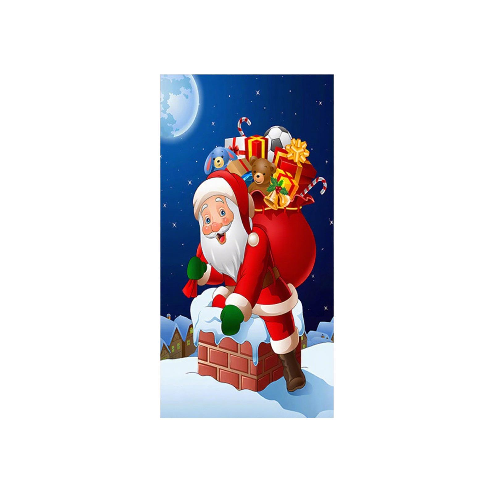 

Christmas Door Decoration Festival Party Background Decoration Santa Decoration Tapestry One Size