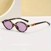 Vintage Narrow Frame Artistic Retro Fashion Glasses Unisex Oval Shape Decorative Stylish Eyewear Accessory