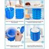 Silicone Ice Bucket Ice Maker Space Saving Ice Cube Maker Bucket Portable Ice Buckets for Any Things Frozen Food Drink and More