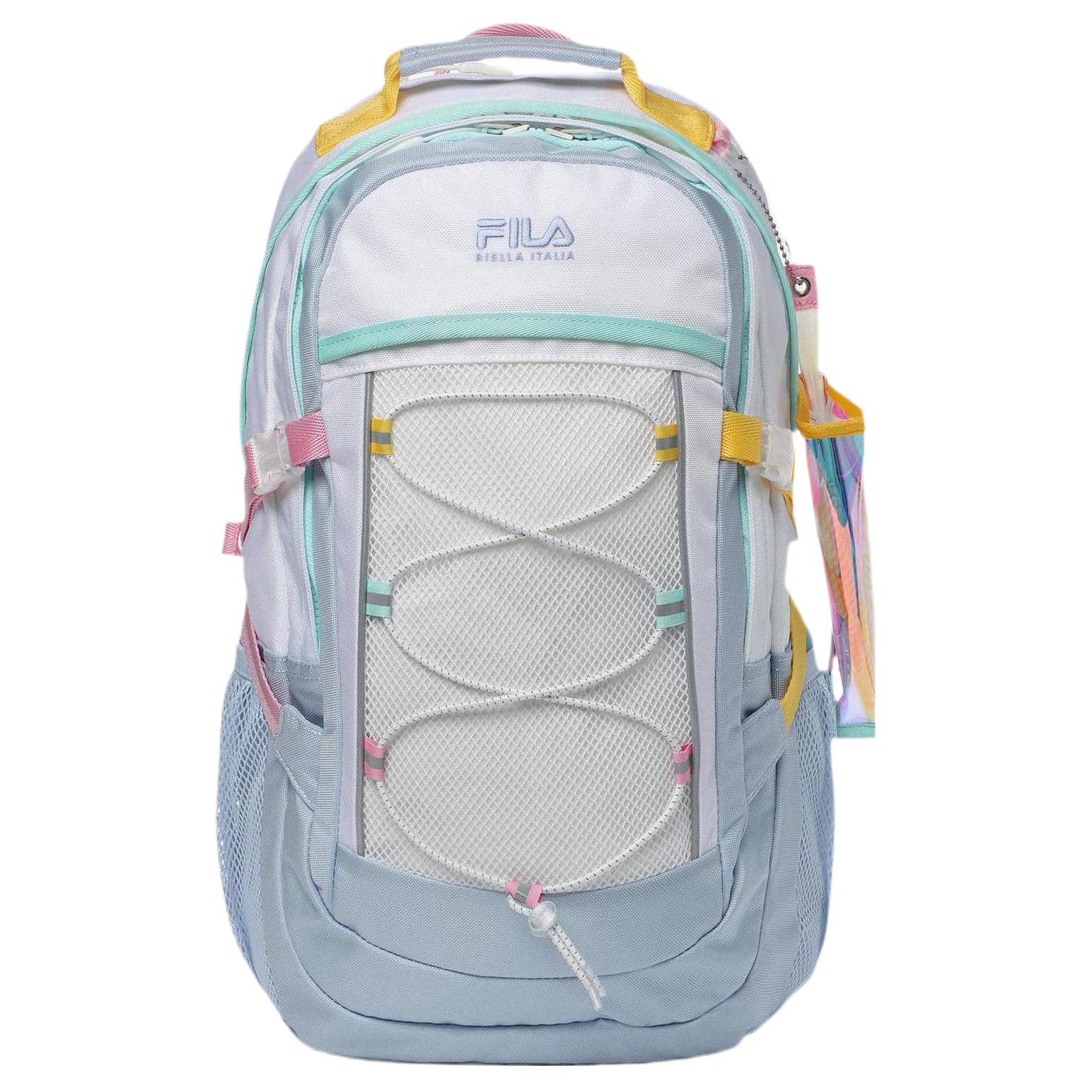 

FILA Korean Style Large Capacity Drawstring Color Block Nylon Backpack Unisex Backpack White Blue FS3BPD6002X-OWH White/Blue